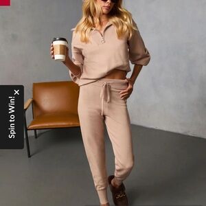 Vici Women's Beige Lounge joggers